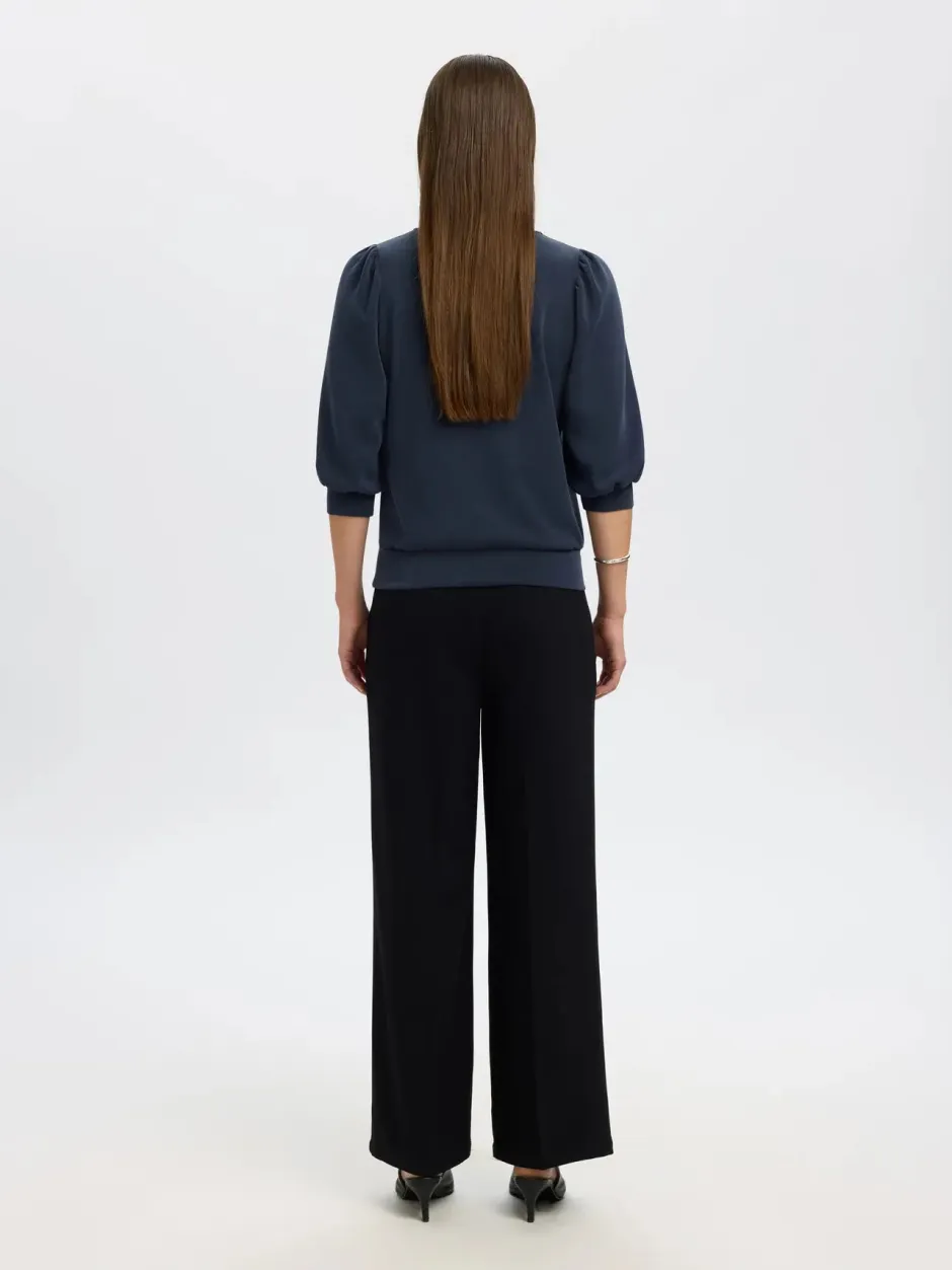 Naisten Pusero, SLFTENNY 3/4 SWEAT TOP NOOS>Selected Femme