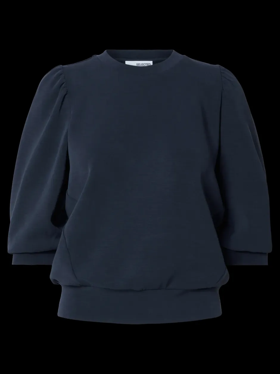 Naisten Pusero, SLFTENNY 3/4 SWEAT TOP NOOS>Selected Femme