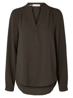 Naisten Pusero, SLFMIVIA LS TOP B>Selected Femme Hot
