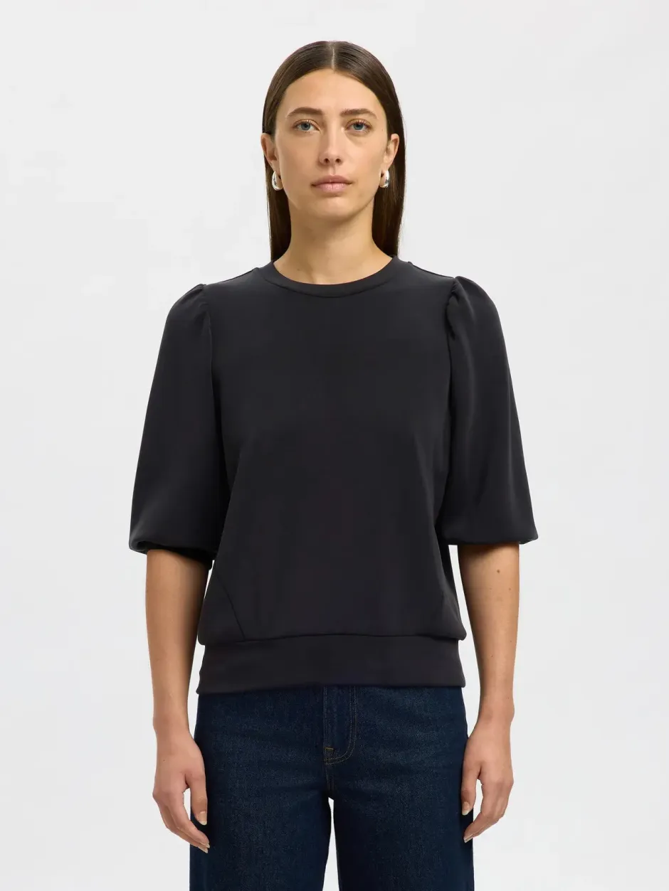 Naisten Pusero, SLFTENNY 3/4 SWEAT TOP NOOS>Selected Femme Best