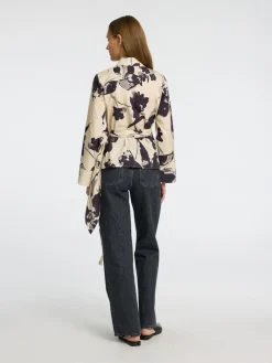 naisten pusero, SLFAVIANA LS AOP WRAP TOP>Selected Femme Clearance