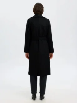 naisten takki SLFROSA LANO COAT, musta>Selected Femme Discount