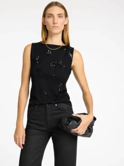 naisten toppi, SLFMALLI SL APPLIQUE TOP>Selected Femme Clearance