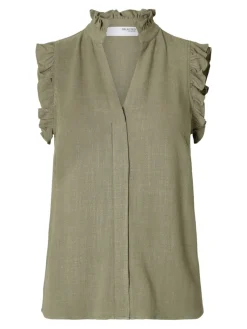 naisten toppi, SLFVIVA SL RUFFLE TOP>Selected Femme Online