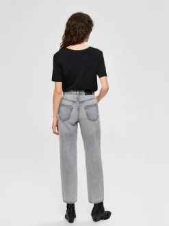 Naisten T-paita, SLFSTANDARD SS V-NECK TEE>Selected Femme Online