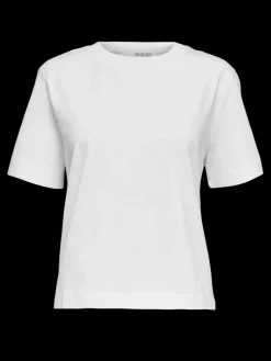 Naisten T-Paita, SLFESSENTIAL SS BOXY TEE NOOS>Selected Femme