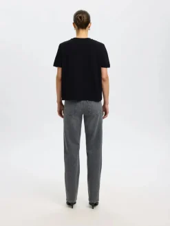 Naisten T-Paita, SLFESSENTIAL SS BOXY TEE NOOS>Selected Femme