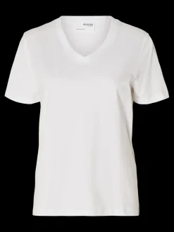 Naisten T-paita SLFESSENTIAL SS V-NECK TEE NOOS><noscript><img width=