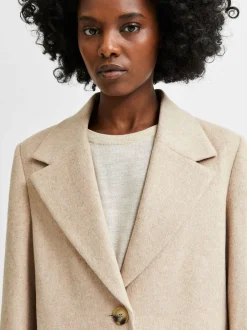 Naisten Villakangastakki, New Sasja Wool Coat><noscript><img width=