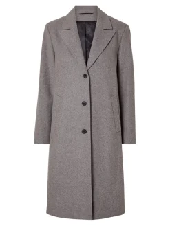 naisten villakangastakki, SLFNEW ALMA WOOL COAT Grafiitti>Selected Femme