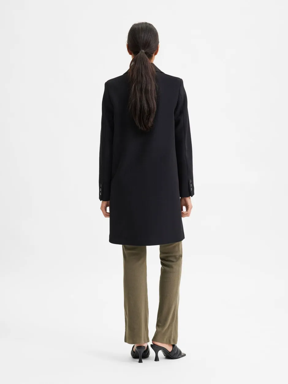 Naisten Villakangastakki, SLFNEW SASJA WOOL COAT NOOS>Selected Femme Hot