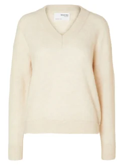 neule, SLFMALINE LS KNIT V-NECK><noscript><img width=