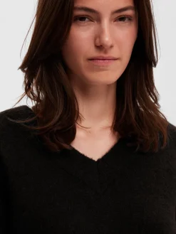 neule, SLFMALINE LS KNIT V-NECK><noscript><img width=