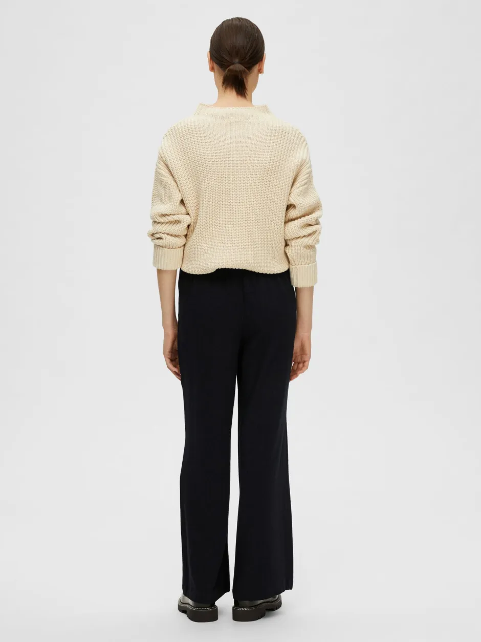 pellavahousut, SLFVIVA-GULIA MW LONG LINEN PANT NOOS>Selected Femme