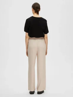 pellavahousut, SLFVIVA-GULIA MW LONG LINEN PANT NOOS>Selected Femme Clearance