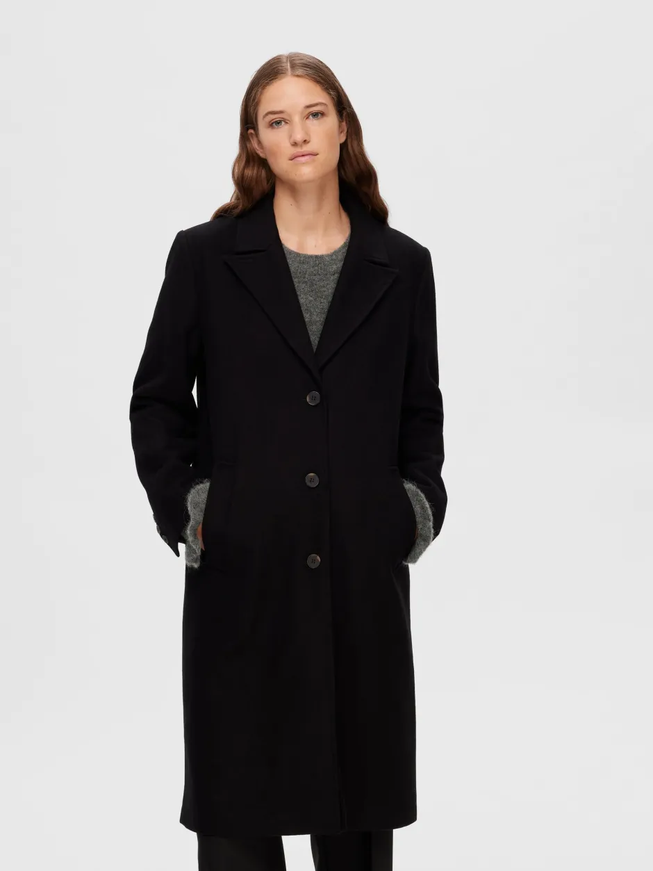 Villakangastakki, SLFALMA WOOL COAT>Selected Femme