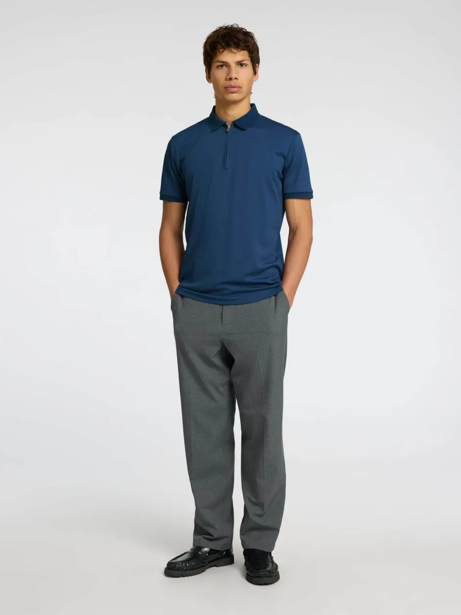 Homme Fave Zip Polo>Selected Outlet