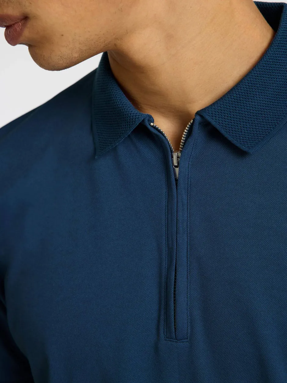 Homme Fave Zip Polo>Selected Outlet