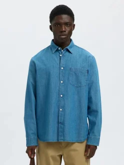 miesten farkkupaita, REG CARLO DENIM LS SHIRT>Selected Hot