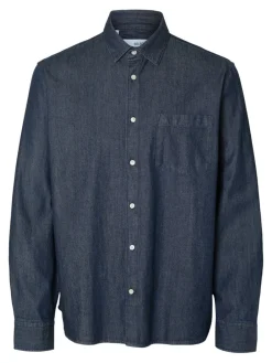 miesten farkkupaita REG CARLO DENIM LS SHIRT NOOS,>Selected New