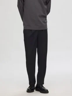 miesten housut, REG TAPRED LEROY PLEAT>Selected Outlet