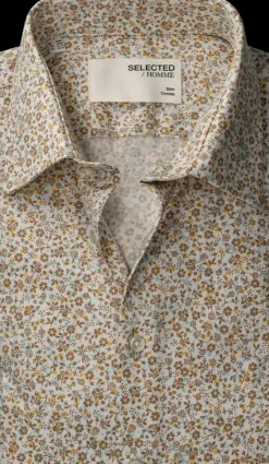 miesten kauluspaita, K SLIM PERFORMANCE AOP SHIRT>Selected Clearance