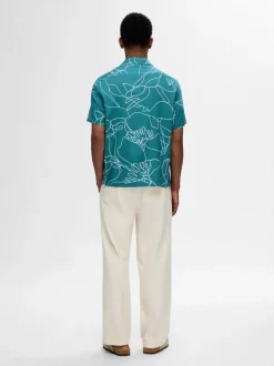 Miesten Kauluspaita, RELAX RAJESH SS AOP Vihreä Kuosi>Selected Best