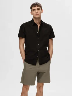 Miesten Kauluspaita NEW LINEN SHIRT>Selected Sale