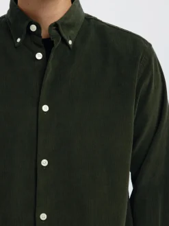 Miesten Kauluspaita K REG DANNI CORD BD LS SHIRT>Selected New