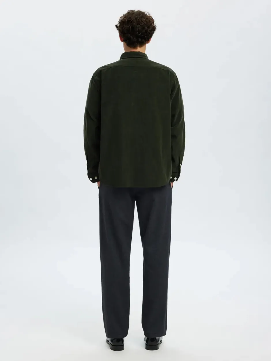 Miesten Kauluspaita K REG DANNI CORD BD LS SHIRT>Selected New