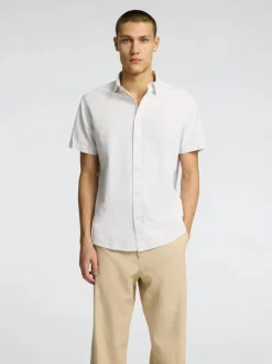 Miesten Kauluspaita NEW LINEN SHIRT>Selected Sale