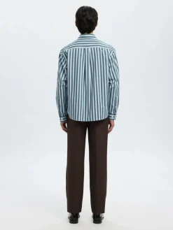 miesten kauluspaita, SLHRLXHENRIC STRIPE LS SHIRT>Selected New