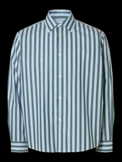 miesten kauluspaita, SLHRLXHENRIC STRIPE LS SHIRT><noscript><img width=