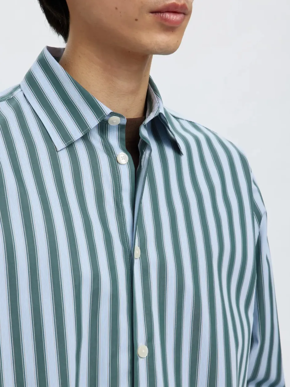 miesten kauluspaita, SLHRLXHENRIC STRIPE LS SHIRT>Selected New