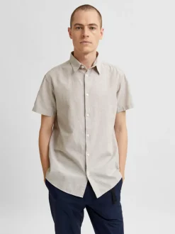Miesten Kauluspaita NEW LINEN SHIRT>Selected Online