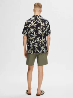 miesten kauluspaita, REGNOA SS RESORT Sininen Kuosi>Selected