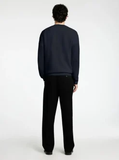 miesten neule, MORA LS KNIT STRUCTURE CREW NECK>Selected Outlet
