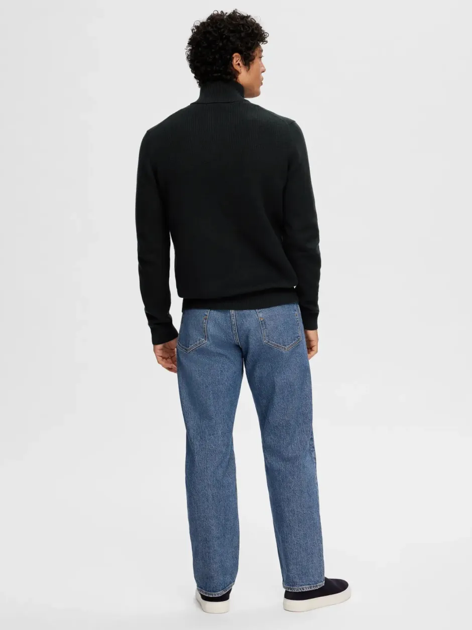 Miesten Neulepusero, DANE LS KNIT STRUCTURE HALF ZIP>Selected Hot