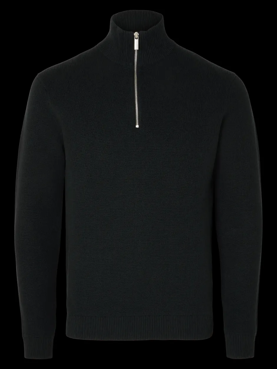 Miesten Neulepusero, DANE LS KNIT STRUCTURE HALF ZIP>Selected Hot
