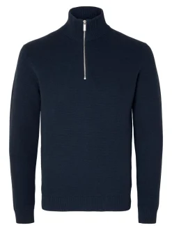 Miesten Neulepusero, DANE LS KNIT STRUCTURE HALF ZIP>Selected Clearance