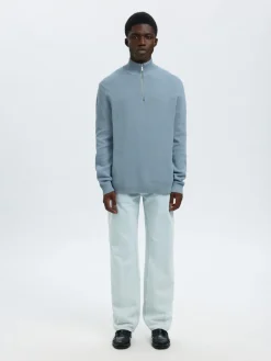 Miesten Neulepusero DANE LS KNIT STRUCTURE HALF ZIP,><noscript><img width=