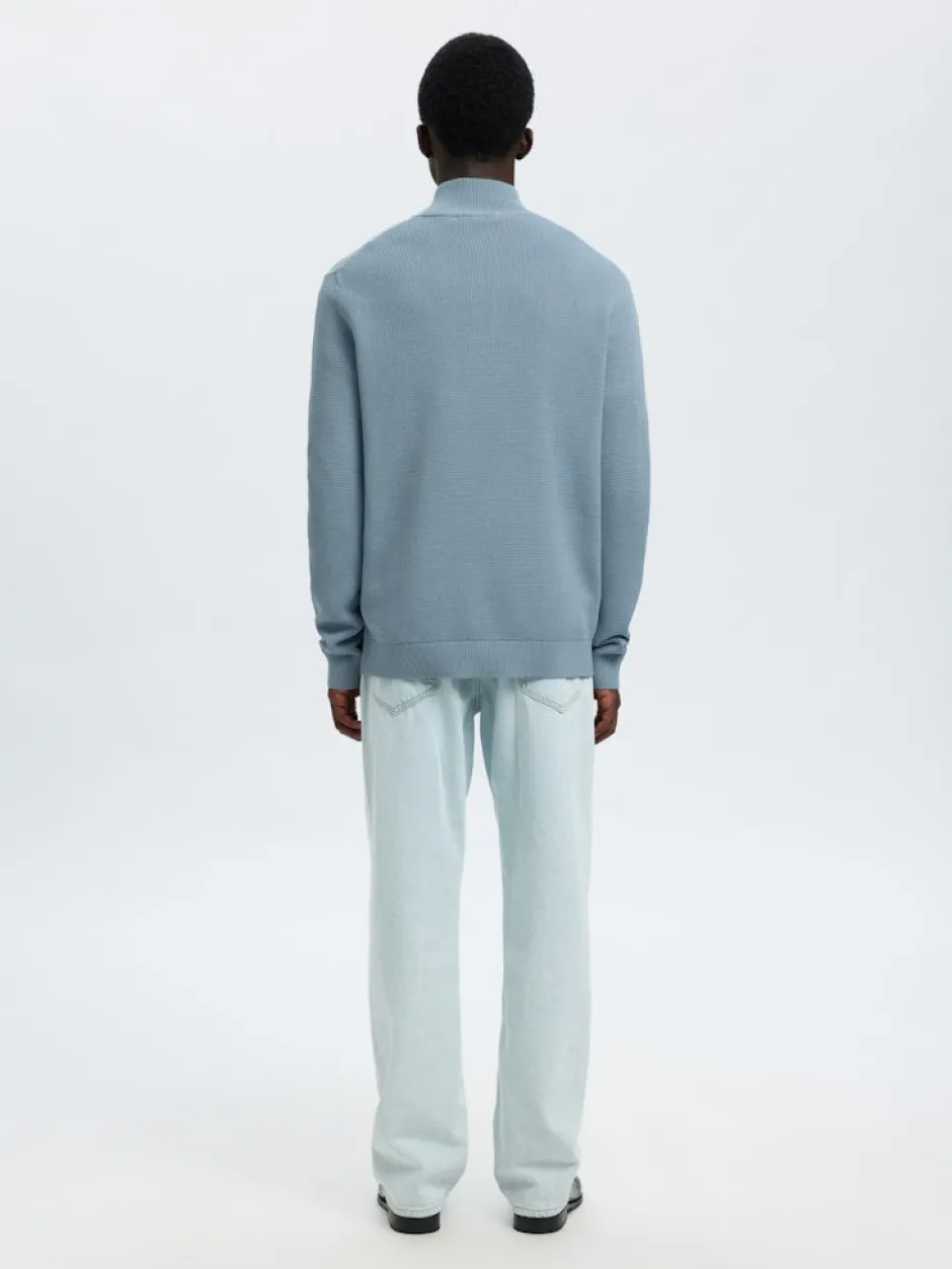 Miesten Neulepusero DANE LS KNIT STRUCTURE HALF ZIP,>Selected Sale