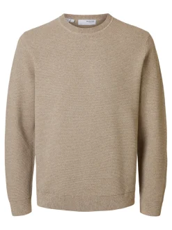 Miesten Neulepusero, ROSS LS KNIT STRUCTURE NOS ORGANIC COTTO>Selected Sale