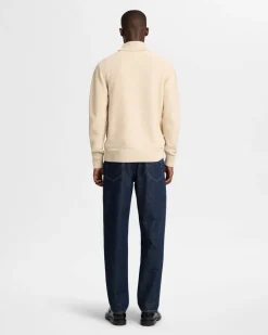 Miesten Neulepusero, AXEL LS ROLL NECK NOS Luonnonvalkoinen>Selected Clearance