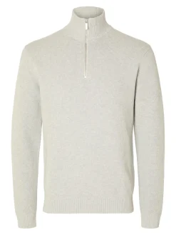 Miesten Neulepusero, DANE LS KNIT STRUCTURE HALF ZIP>Selected Discount