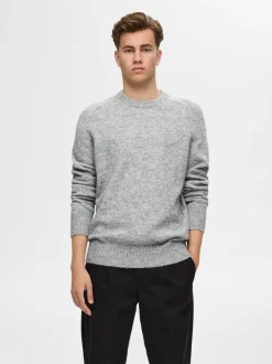 Miesten Neulepusero, RAI LS KNIT CREWNECK>Selected Sale