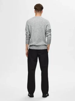 Miesten Neulepusero, RAI LS KNIT CREWNECK>Selected Sale