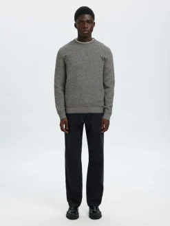 Miesten Neulepusero, ROSS LS KNIT STRUCTURE NOS ORGANIC COTTO>Selected Hot