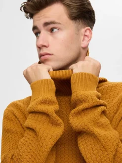 Miesten Neulepusero, ZIG LS KNIT STRUCTURE ROLLNECK><noscript><img width=