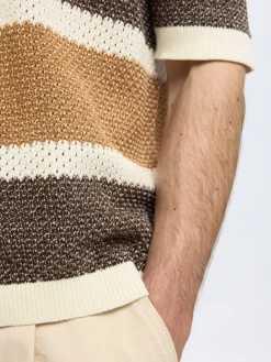 miesten paita, GINGER SS KNIT RELAXED STRIPE><noscript><img width=